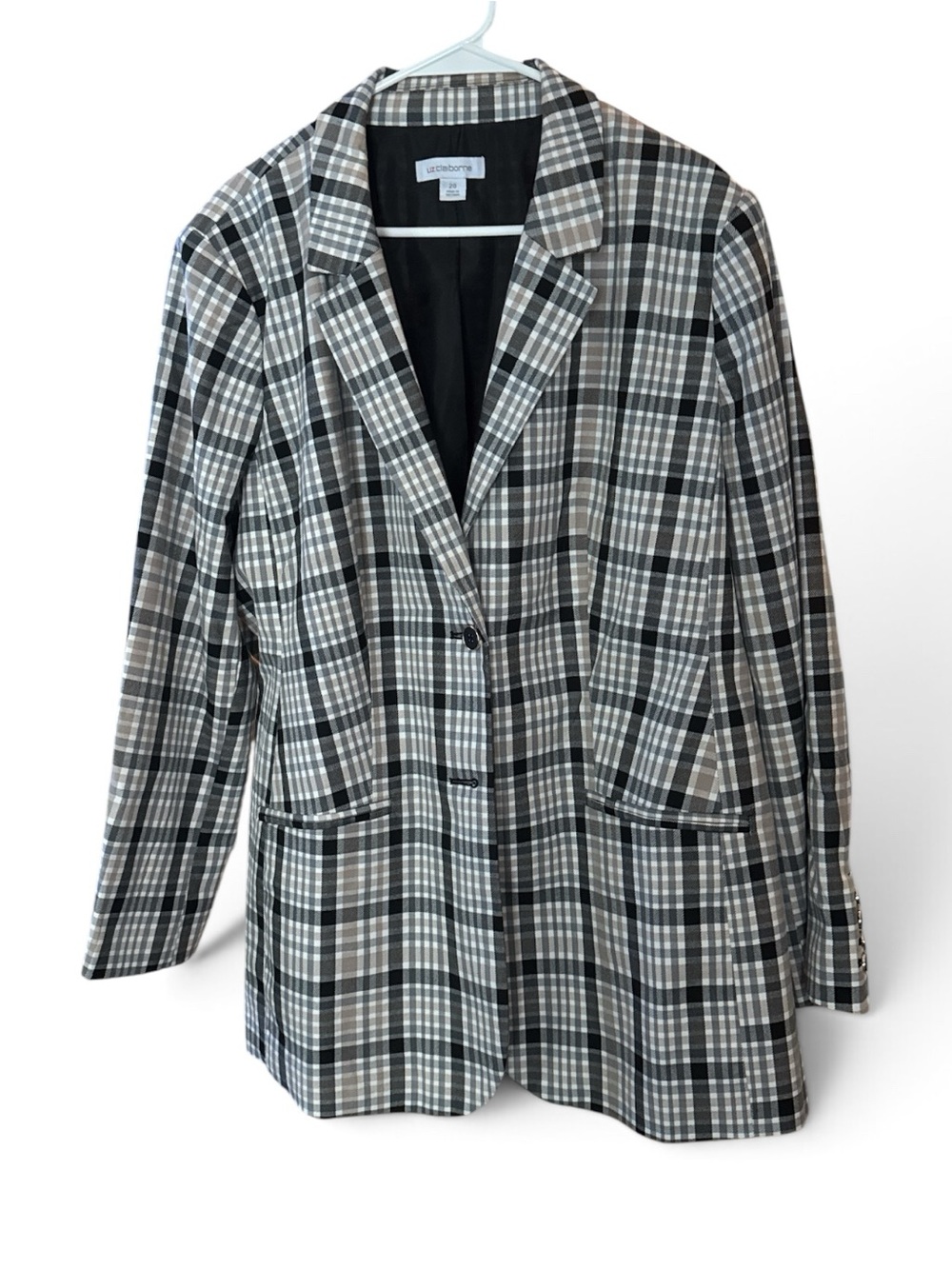 Liz Claiborne Two Button Plaid Blazer - Size 20 - A124